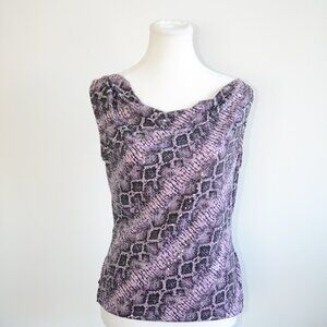 Purple 2000s Cowl Neck Top